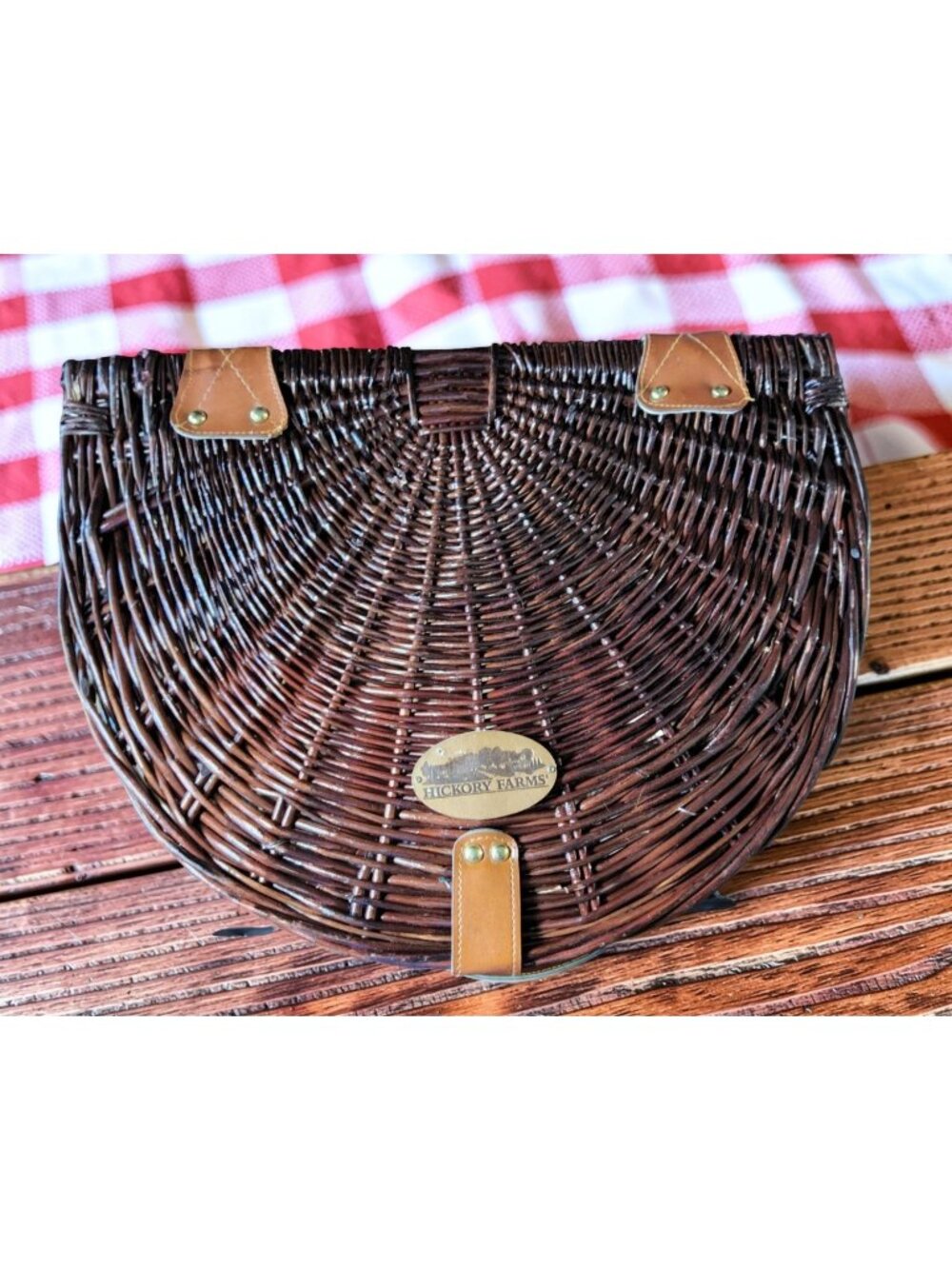 Vintage Original Willow Kool Picnic Basket By Hickory Farms